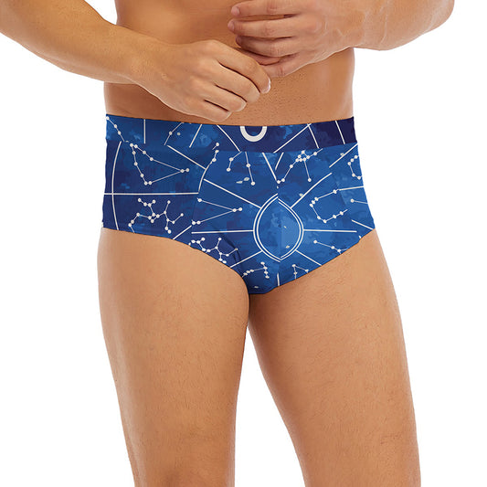 Zodiac Signs Wheel Print Men's Briefs