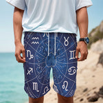 Zodiac Signs Wheel Print Men's Cargo Shorts