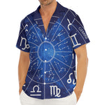 Zodiac Signs Wheel Print Men's Deep V-Neck Shirt