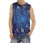 Zodiac Signs Wheel Print Men's Fitness Tank Top