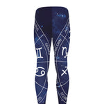 Zodiac Signs Wheel Print Men's leggings