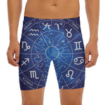 Zodiac Signs Wheel Print Men's Long Boxer Briefs