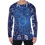 Zodiac Signs Wheel Print Men's Long Sleeve T-Shirt