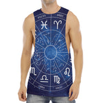Zodiac Signs Wheel Print Men's Muscle Tank Top