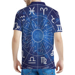 Zodiac Signs Wheel Print Men's Polo Shirt