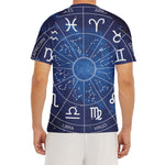 Zodiac Signs Wheel Print Men's Short Sleeve Rash Guard