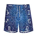 Zodiac Signs Wheel Print Men's Sports Shorts