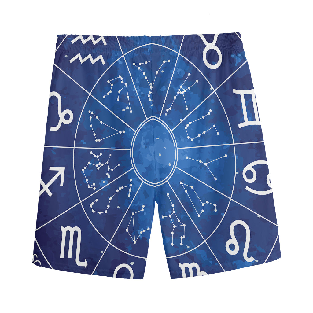Zodiac Signs Wheel Print Men's Sports Shorts