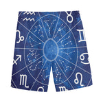 Zodiac Signs Wheel Print Men's Sports Shorts