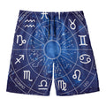 Zodiac Signs Wheel Print Men's Swim Trunks