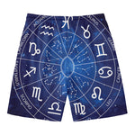 Zodiac Signs Wheel Print Men's Swim Trunks
