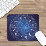 Zodiac Signs Wheel Print Mouse Pad