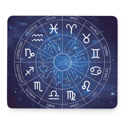 Zodiac Signs Wheel Print Mouse Pad