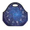 Zodiac Signs Wheel Print Neoprene Lunch Bag