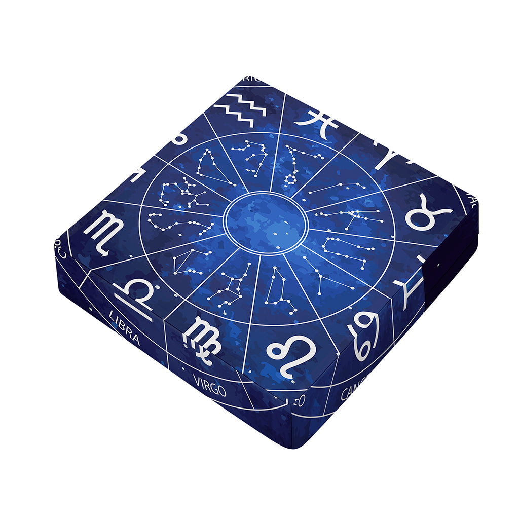 Zodiac Signs Wheel Print Outdoor Seat Cushion Cover