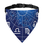 Zodiac Signs Wheel Print Over The Collar Dog Bandana