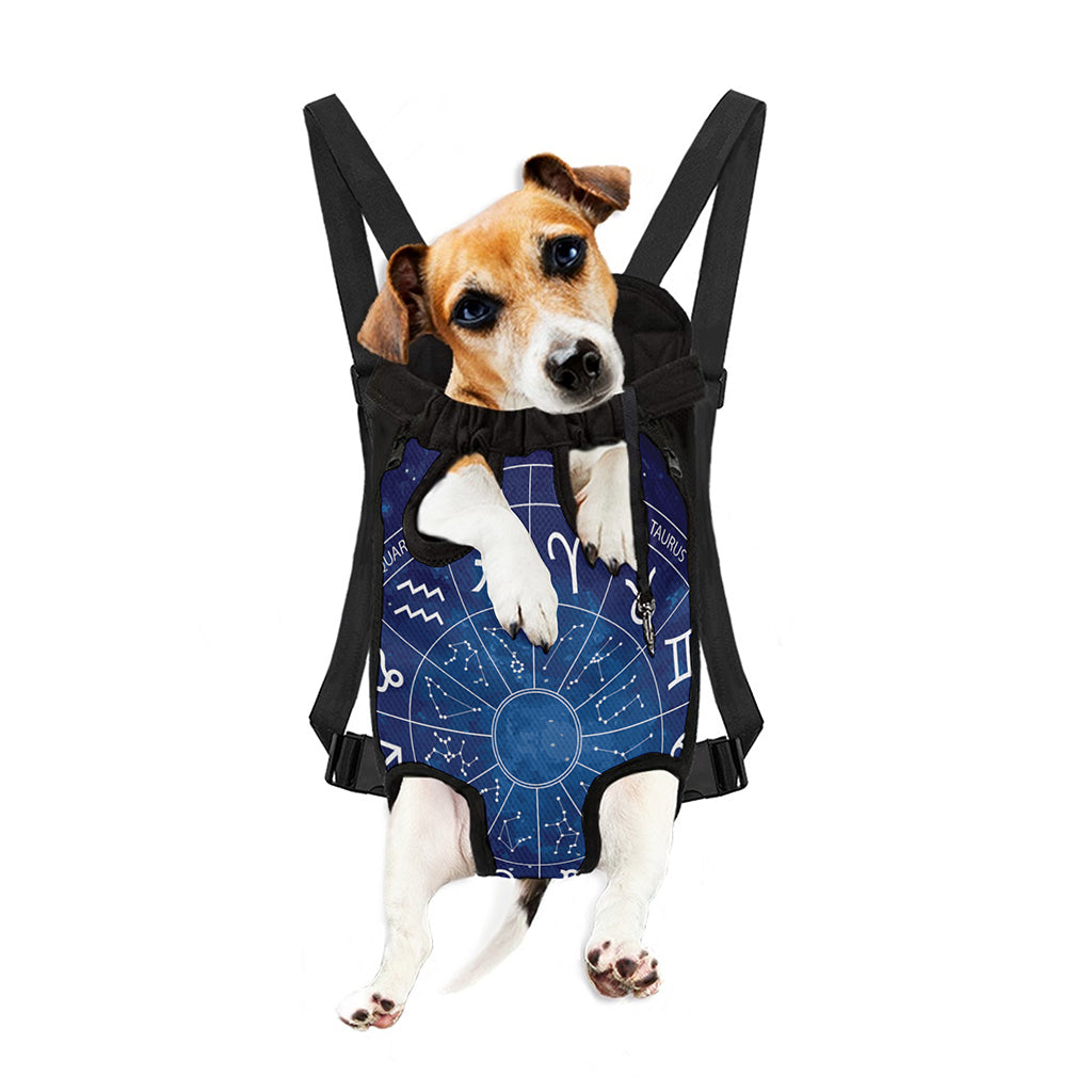Zodiac Signs Wheel Print Pet Carrier Backpack