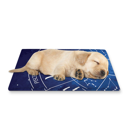 Zodiac Signs Wheel Print Pet Cooling Mat Cover