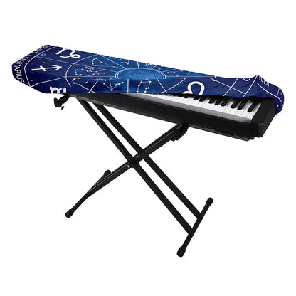Zodiac Signs Wheel Print Piano Keyboard Cover