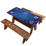 Zodiac Signs Wheel Print Picnic Table Cover