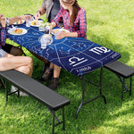 Zodiac Signs Wheel Print Picnic Table Cover