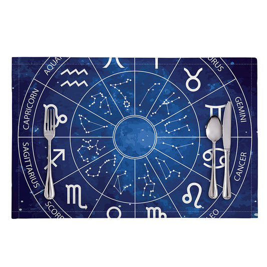 Zodiac Signs Wheel Print Placemat
