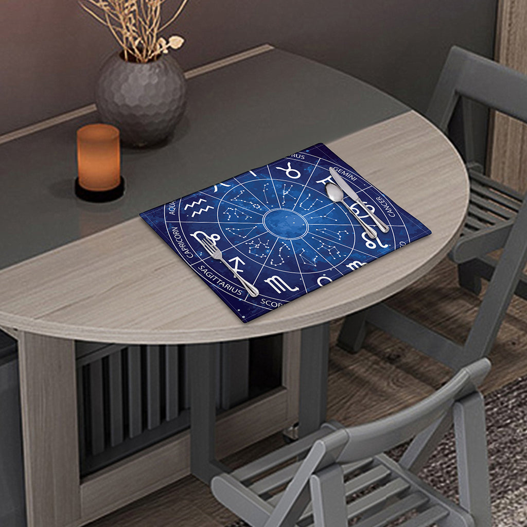 Zodiac Signs Wheel Print Placemat