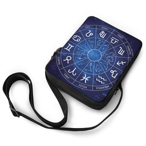 Zodiac Signs Wheel Print Rectangular Crossbody Bag