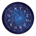 Zodiac Signs Wheel Print Round Floor Mat