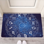 Zodiac Signs Wheel Print Rubber Doormat