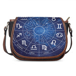 Zodiac Signs Wheel Print Saddle Bag