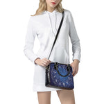 Zodiac Signs Wheel Print Shoulder Handbag