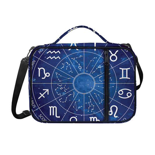 Zodiac Signs Wheel Print Shoulder Strap Bible Bag