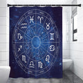 Zodiac Signs Wheel Print Shower Curtain