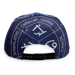 Zodiac Signs Wheel Print Snapback Cap