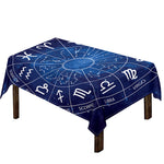 Zodiac Signs Wheel Print Tablecloth
