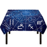 Zodiac Signs Wheel Print Tablecloth