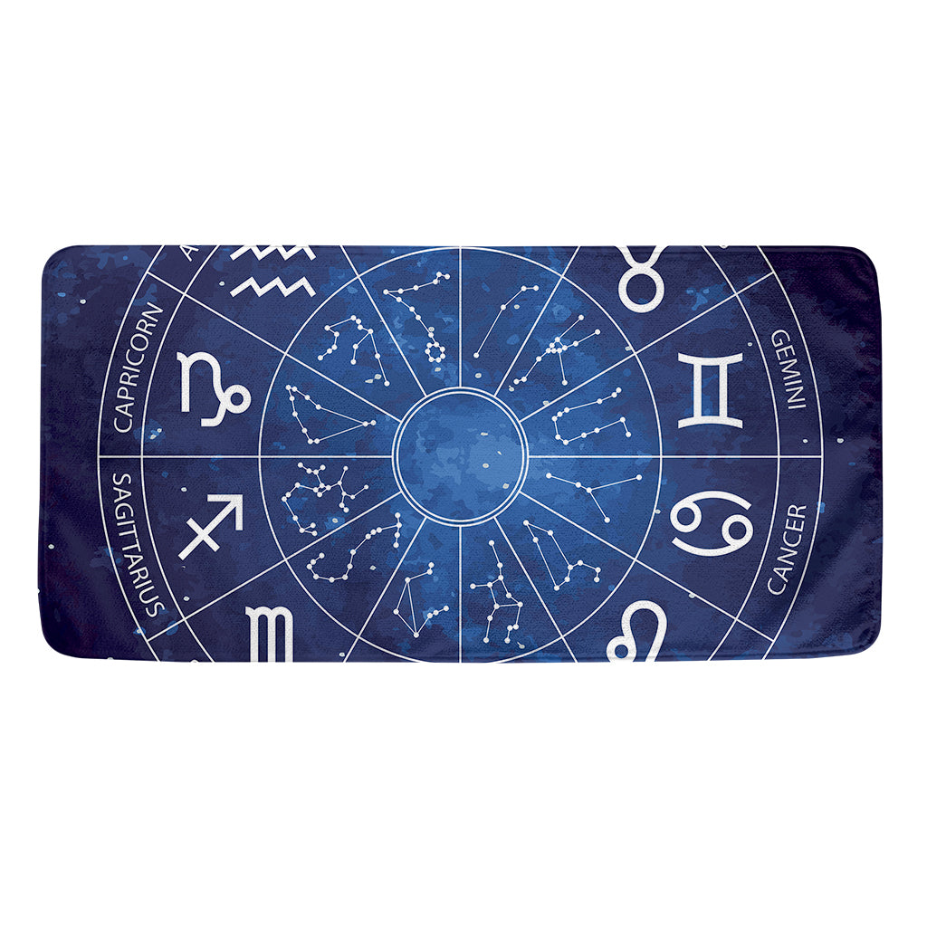Zodiac Signs Wheel Print Towel