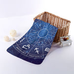 Zodiac Signs Wheel Print Towel