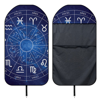 Zodiac Signs Wheel Print Waterproof Car Seat Cover