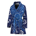 Zodiac Signs Wheel Print Women's Bathrobe