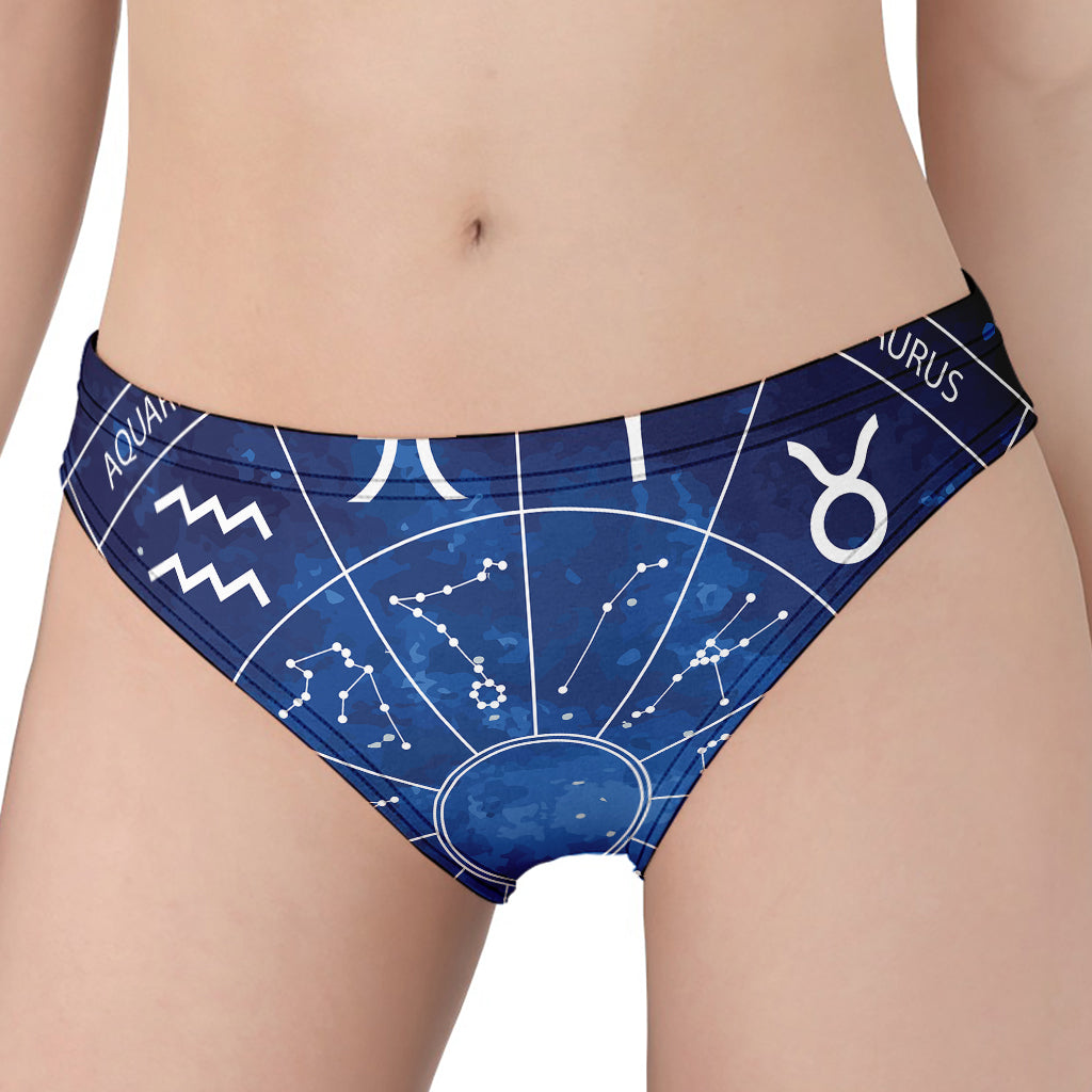 Zodiac Signs Wheel Print Women's Panties