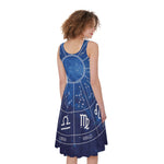 Zodiac Signs Wheel Print Women's Sleeveless Dress