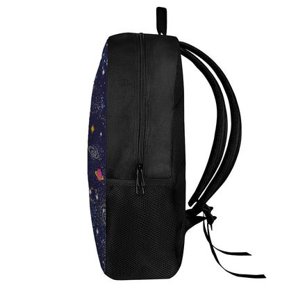 Zodiac Star Signs Galaxy Space Print 17 Inch Backpack