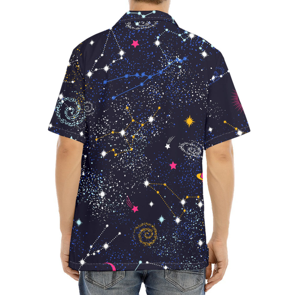 Zodiac Star Signs Galaxy Space Print Aloha Shirt