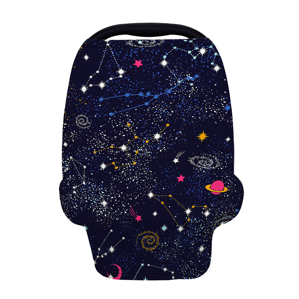 Zodiac Star Signs Galaxy Space Print Baby Seat Cover