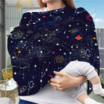 Zodiac Star Signs Galaxy Space Print Baby Seat Cover