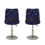 Zodiac Star Signs Galaxy Space Print Bar Stool Covers