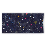Zodiac Star Signs Galaxy Space Print Beach Towel