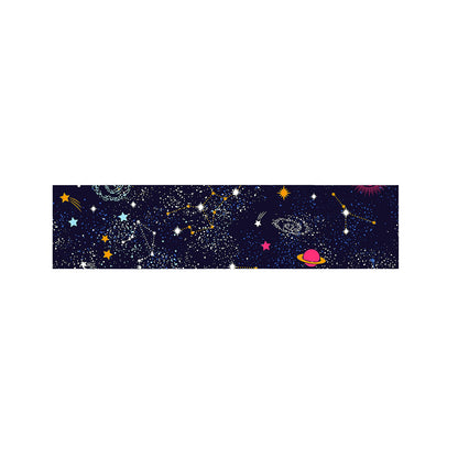 Zodiac Star Signs Galaxy Space Print Bed Runner